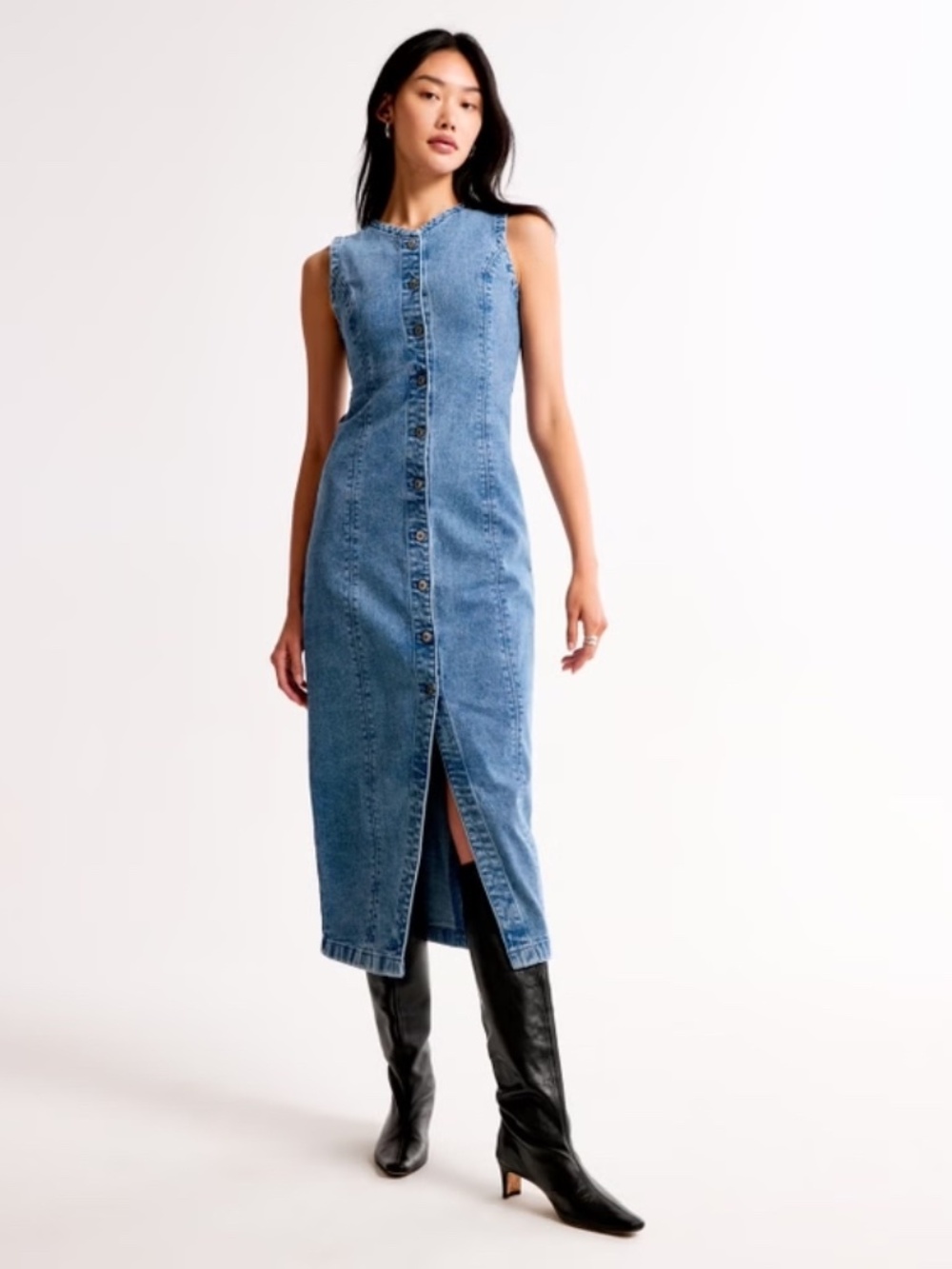 The A&F Mara High-Neck Vest Midi Dress - Picture 5 of 6